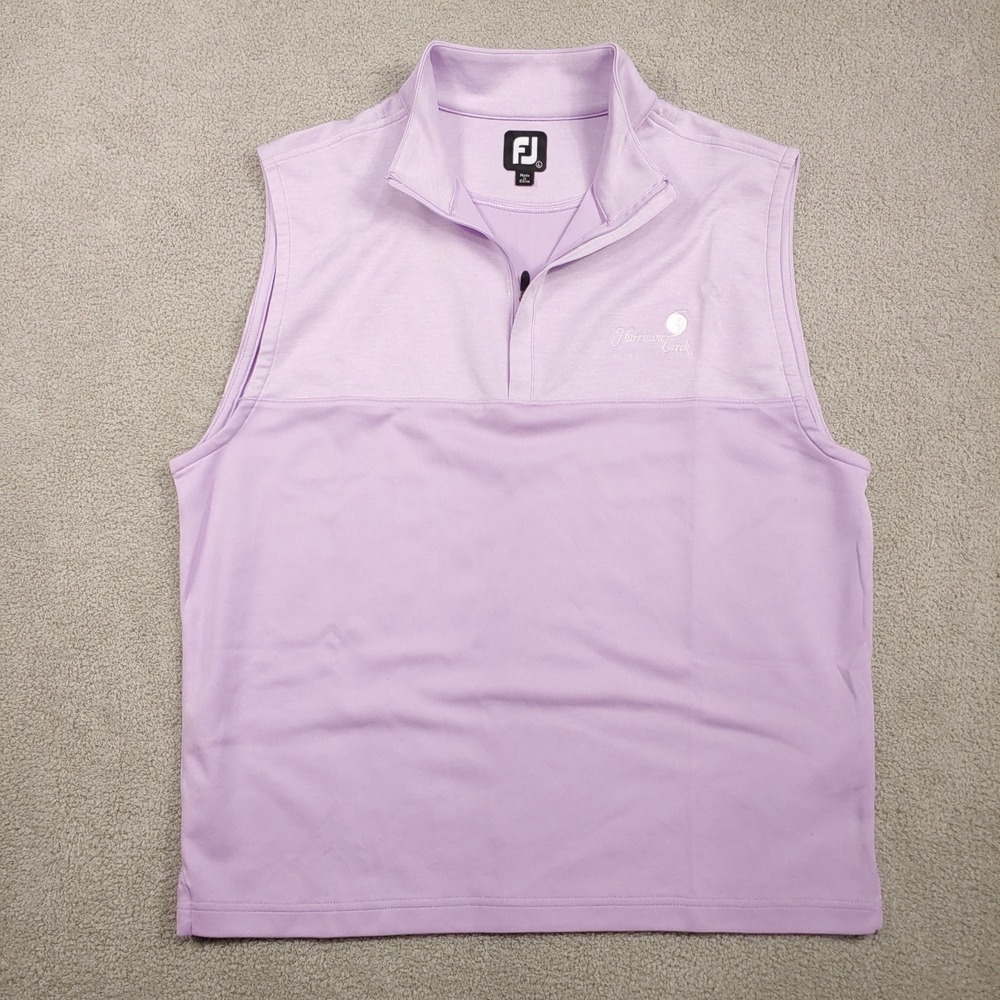 FootJoy Golf Vest - Women's L Purple Hurricane Creek Embroidered Quarter Zip FJ